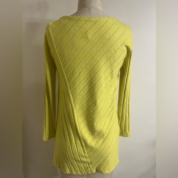 Anthropologie Maeve Devine Chartreuse Tunic Top Size M - Picture 5 of 8